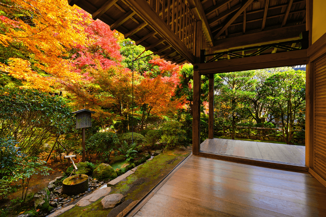 Eikando Temple in Kyoto, Japan, is a particularly famous place to see the fall colors