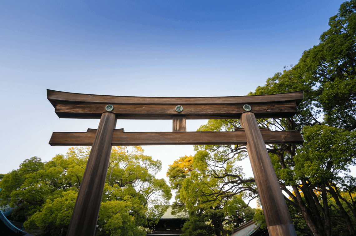 meiji jingu shrine torii harajuku yoyogi tokyo japan 1140